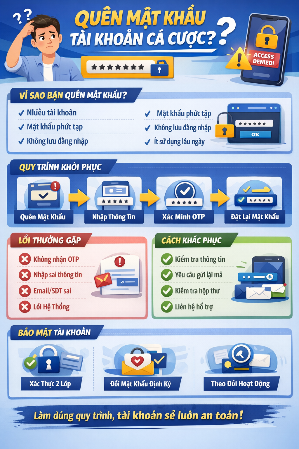 Quy trình khôi phục tài khoản cá cược