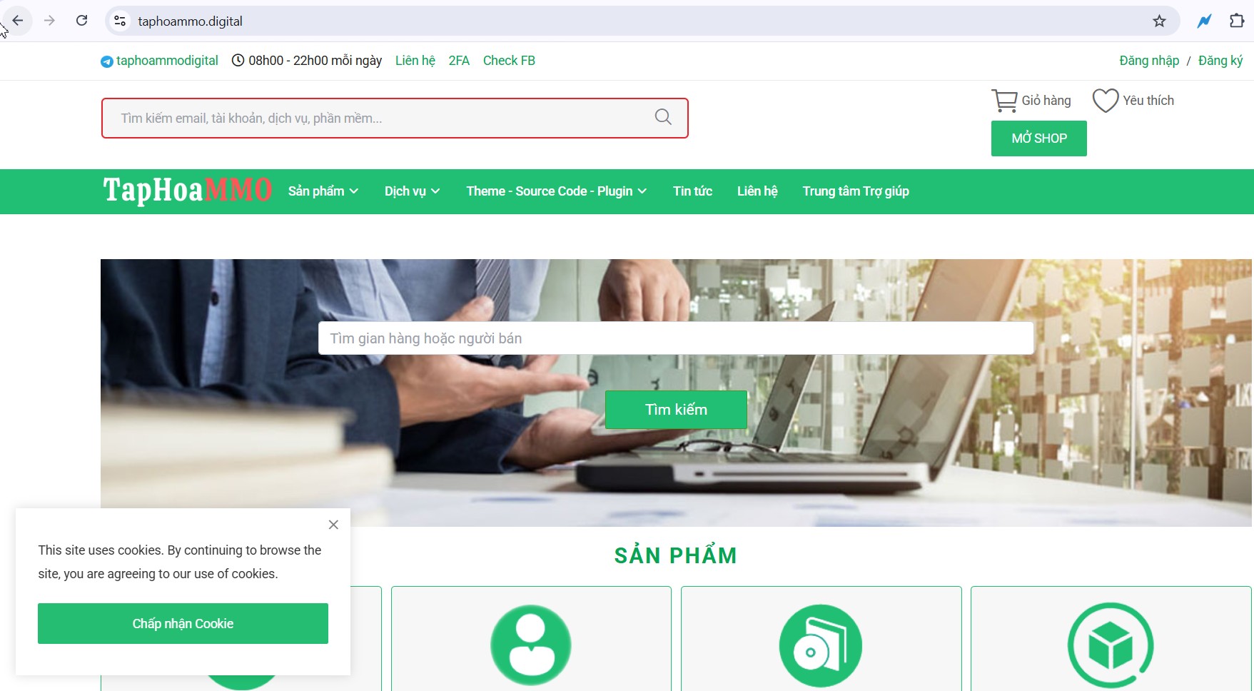 Dịch vụ số Taphoammo và vai trò của nền tảng tập trung trong công việc online hiện đại